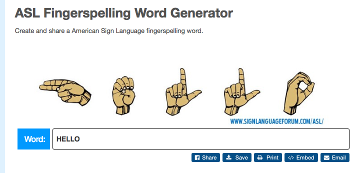 Auslan Fingerspelling Chart